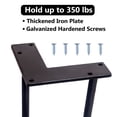 thumbnail image 3 of Active Mind Ltd 4Pcs 6" Hairpin Legs, Black, Low Profile Metal Legs for Nightstands, Benches, Platform Beds & DIY Furniture Projects, 3 of 9