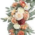 thumbnail image 6 of Wedding Arch Flowers Faux Flower Swag Handmade Wall Decorative Flower Garland Welcome Sign Floral Swag for Front Door Party Style E, 6 of 7
