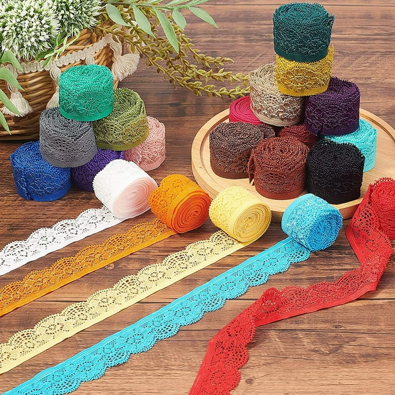 42 Yards 1 Wide Lace Elastic Trim Assorted Color Lace Ribbon