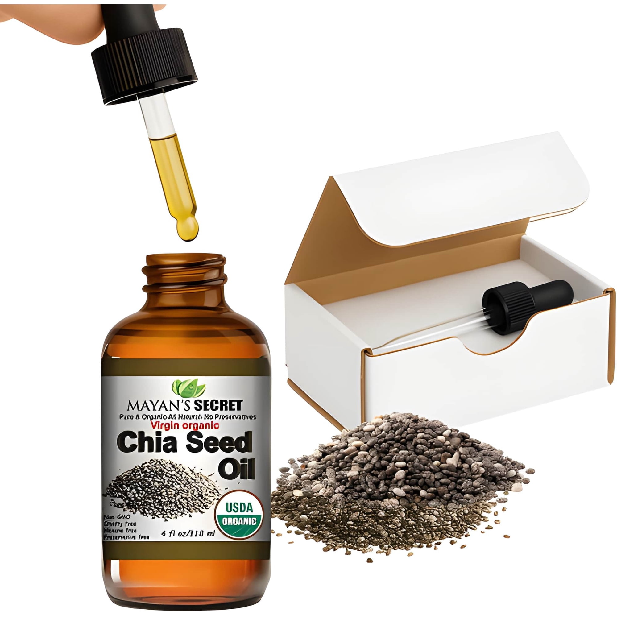 Mayan's Secret Chia Seed Oil 4 oz for Aromatherapy, Skin & Home Use