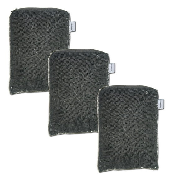 C2 3 lbs Activated Carbon Charcoal in Mesh Bag Aquarium Fish Pond Canister Filter Media, 3-Pack