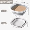 thumbnail image 3 of Collapsible Cat Litter Box,Open Potty Pan Cat Toilet Foldable Portable Cats Litter Box Travel Litter ,Waterproof Low Entrance for Kitten and Cat Toilet Easy Clean 12x8.3x4.3in(Grey), 3 of 8