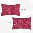 thumbnail image 4 of Balery Pink Glitter Pillow Covers,Bed Pilowcases,Reversible Plush Throw Pillow Covers End Pillow Encasement,Pillow Case - 14"X20", 4 of 9