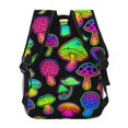 thumbnail image 4 of Easygdp Bright Mushrooms Mochila Ergonómica Versátil para Laptop - Múltiples Bolsillos, Correas Ajustables, Unisex para Escuela, Viajes y Actividades al Aire Libre-One Size, 4 of 5