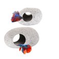 thumbnail image 1 of SZLYTYUN 2 Piezas Apilables Cueva de Roca Decoraciones de Acuario, Pecera Pecera Casa de Roca Accesorios de Túnel Oculto Decoraciones de Piedra Oculta para Acuario Camarones Cíclidos (Modelos A+B), 1 of 5