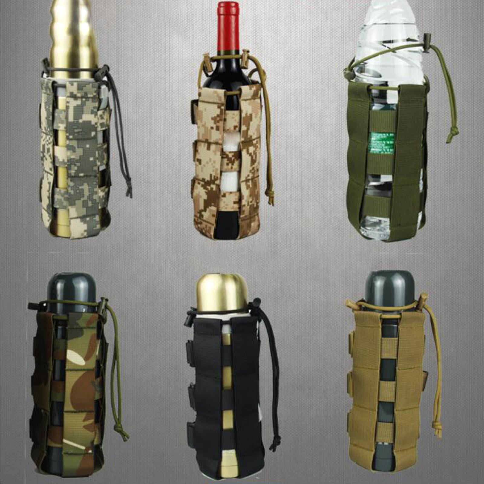 Water Bottles Pouch Bag Water Bottle Holder Pouch Portable Travel Bottle Carrier Bag for Camping Hiking Fishing , Black 2.5L Black