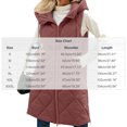 thumbnail image 3 of Guieoi Winter Jacket for Women Casual Long-Sleeve Vest Padded with Stand-Up Collar Hood and Pockets Coats Wine L, 3 of 9