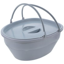 BESTYASH Portable Toilet Seat for Elderly Grey with Removable Inner Bucket for Home Use