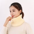 thumbnail image 3 of Reusable Scarf Women Winter Scarf Thick Knitted Warm Solid Color Windproof Elastic Anti-shrink Soft Lightweight Washable Neck Protection Heat, 3 of 8