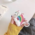 thumbnail image 4 of Funda de silicona liangnv para Airpods, compatible con Apple Airpods 1 y 2 [Diseño divertido] [El mejor regalo para niñas y mujeres] (Puente arcoíris), 4 of 5