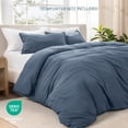 thumbnail image 5 of Bare Home Washed Duvet Cover Set - Ultra-Soft - Premium 1800 Collection - 3 Piece - Queen, Bering Sea, 5 of 9