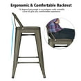 thumbnail image 6 of Costway Set of 4 Low Back Metal Counter Stool 24'' Seat Height Industrial Bar Stools, 6 of 12