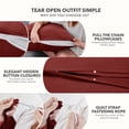 thumbnail image 6 of Deconovo Twin Bed Sheet Set, Fitted Sheet Flat Sheet & Pillowcase, Burgundy, 6 of 8