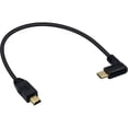 thumbnail image 1 of Duttek Cable Mini USB a USB C Cable USB C a Mini USB en ángulo Recto USB 3.1 Tipo C Macho a Mini USB Macho Cable convertidor para cámara Digital y más Dispositivos Mini USB 10 Pulgadas/26 cm, 1 of 5