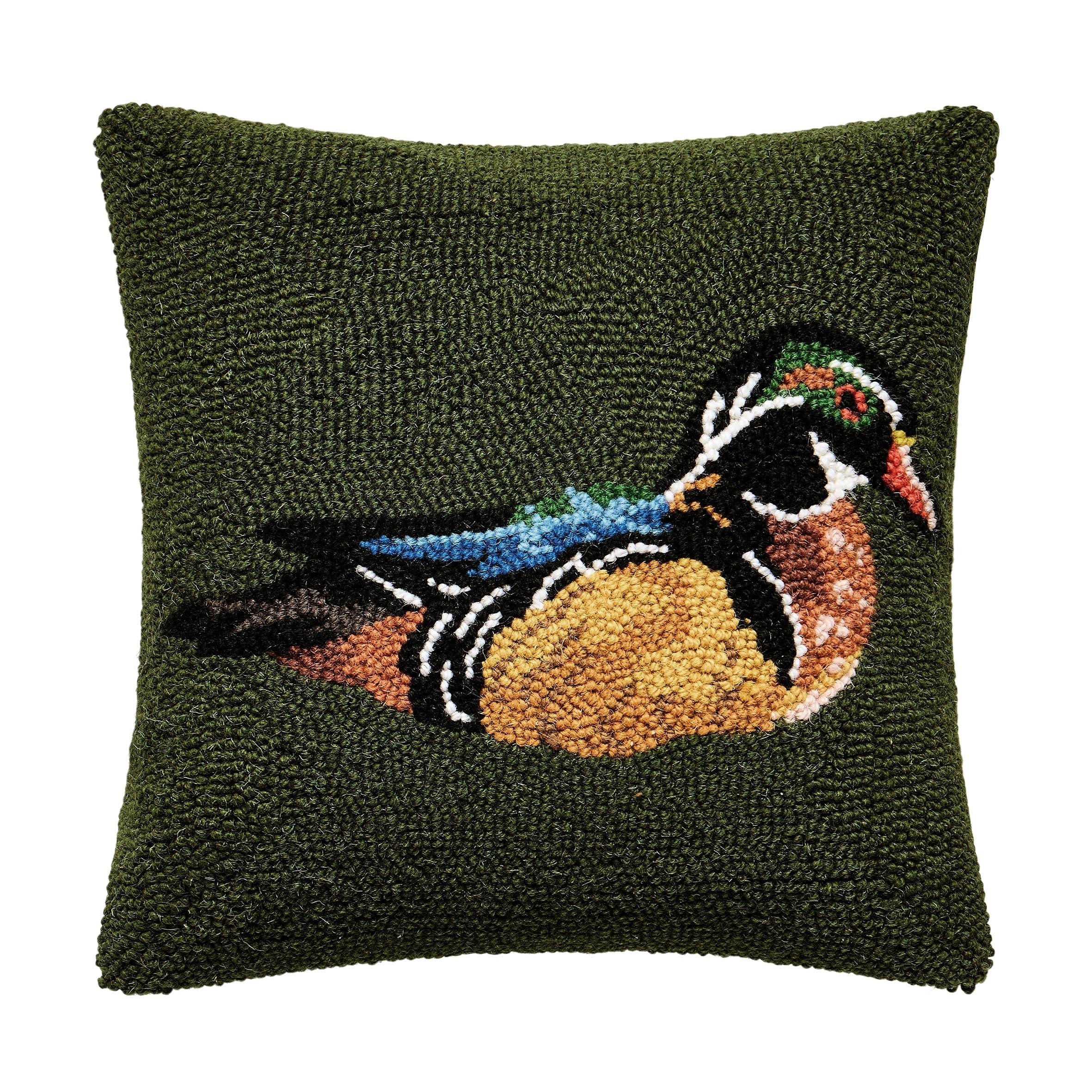 Camp Wandawega Wood Duck Hook Throw Pillow, 14" Square