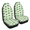 thumbnail image 7 of ZIATUBLE Green Leaves Car Seat Dust Cover Auto Interior Seat Protector 2 Piece Washable High Back Saddle Blankets Fit Most SUV Sedan Van Easy to Install Driver Seat Covers Car Decor Accessories, 7 of 7