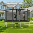 thumbnail image 6 of XMIKA 15FT 16FT Trampolines for 8-9 Kids Adults, 1500LBS Trampoline with Enclosure Net, Basketball Hoop, Ladder, Lights and Sprinklers, Outdoor Round Recreational Trampolines, Easy to Install, 6 of 10