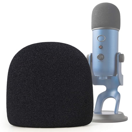 Foam Microphone Windscreen - YOUSHARES Mic Cover Pop Filter for Blue Yeti Yeti Pro Condenser Microphones (Black)