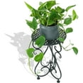 thumbnail image 2 of Metal Plant Stand, Heavy Duty Flower Pot Stand 17" Tall, Single Planter Holder for Indoor, Outdoor, Garden, Patio, Porch, Balcony, Home Decor, Black, 2 of 8
