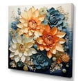 thumbnail image 2 of Designart "Peach Succulents Flowers peaceful Succulents" Floral Canvas Print, 2 of 5