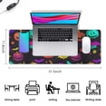thumbnail image 5 of Long Mouse Pads for Desk,Rainbow Halloween Pumpkins Pattern Desk Mats on Top Of Desks, Desk Mouse Pad Extra Large with 3mm Non-Slip Base and Stitched Edge for Gaming,Office,Work,Home 31.5x11.8in, 5 of 5