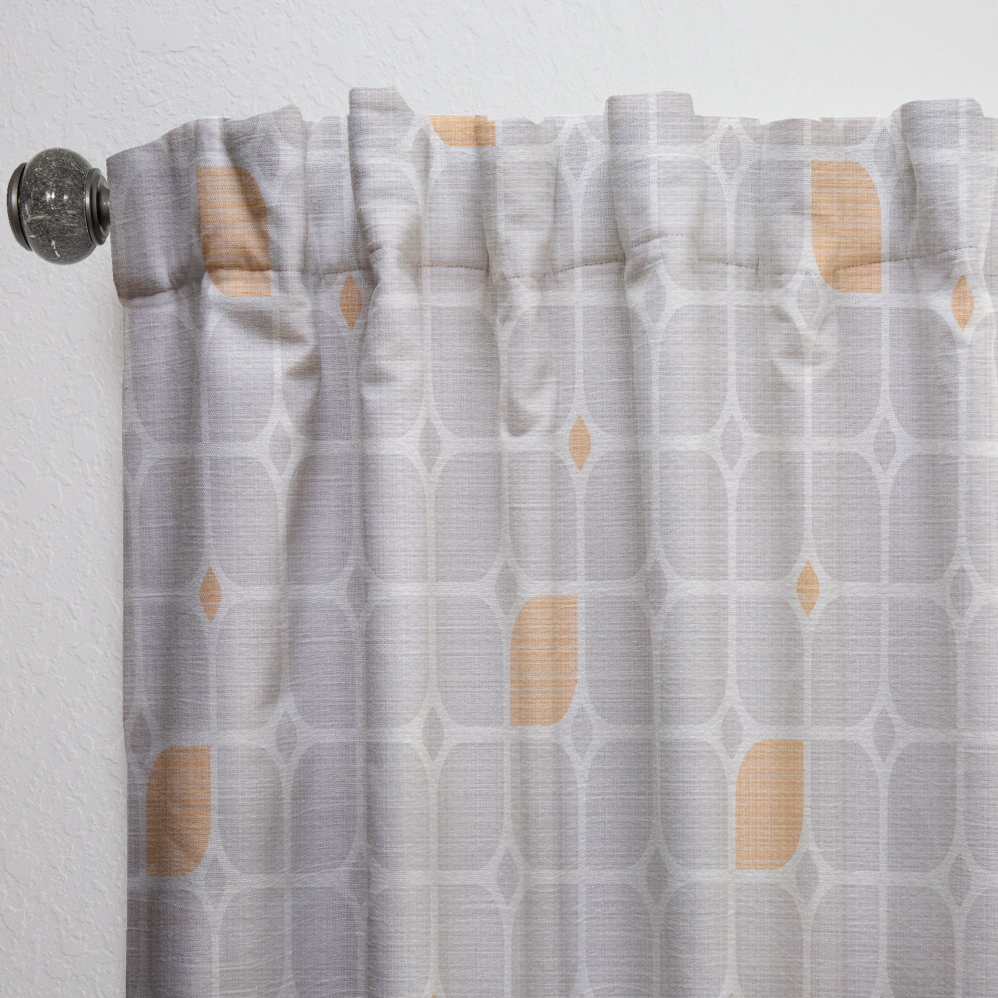Designart 'Geometrical Retro Pattern II' Mid-Century Modern Curtain Panel