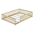 thumbnail image 7 of Bellemave Full Size Montessori Bed Frame with Slats and Rails, Solid Wood Full Floor Bed for Kids/Boys/Girls, No Box Spring Needed (Natural), 7 of 7