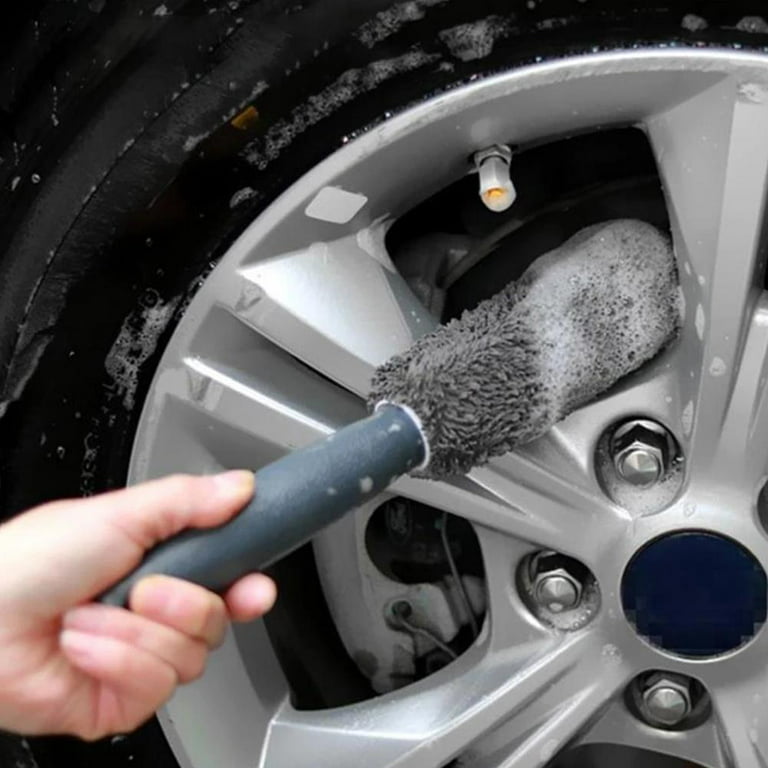HARR Wheel Brush Microfiber Metal Free Wheel and Rim Cleaner Brush Easy  Reach Tire Detailing Brush Cleaning Tool for Car Trunk Motorcycle Auto, No  Scratches H3V3 