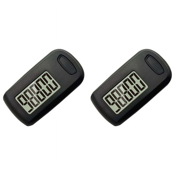 2Pcs Pedometer 3D Step Counter for Walking, Track Steps Portable Sport Simple Lanyard,