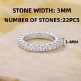thumbnail image 4 of SFTING Wedding Bands for Women 3MM Round Cut 925 Sterling Silver Stackable Band Eternity Ring Anniversary Jewelry Gift for Her Size 9, 4 of 7