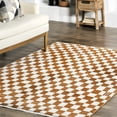 thumbnail image 2 of nuLOOM Dominique Abstract Checkered Fringe Area Rug, 8' x 10' 2", Orange, 2 of 9