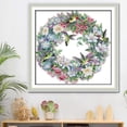thumbnail image 4 of Stamped Stitch Beginners -Stitching Pre-Printed Pattern - Flower Wreath And Birds, No 14CT 51x50cm, 4 of 8