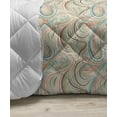 thumbnail image 3 of Abstract Down Alternative Comforter, Soft Tone Geometric Snail Inspired Spiral Swirls Illustration Repetitive, Microfiber Quilt for All Season, 5 Sizes, Pale Grey and White, by Ambesonne, 3 of 3