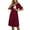 Maroon, variant on Women's Short Sleeve Ruffle Maternity Nursing Dresses for Breastfeeding
