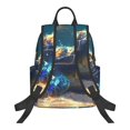 thumbnail image 3 of Daiia Sunshine Underwater Sand Turtle School Backpack for Men and Women Lightweight Backpack Durable Backpack Water-Resistant,Travel,Work Bag, 3 of 9