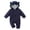 Navy, variant on Huanglei Baby Bear Jumpsuit Outfit Girls Boys Winter Hooded Romper Snowsuit ,0-3 Months ,Beige