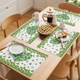 thumbnail image 5 of St Patrick's Day Placemats Set of 8 Watercolor Shamrock Love Lucky Leaf Green Place Mats Indoor Wipeable Table Mats Washable Dining Table Placemats for Kitchen Holiday Party Home Decor 13x19 Inch, 5 of 9