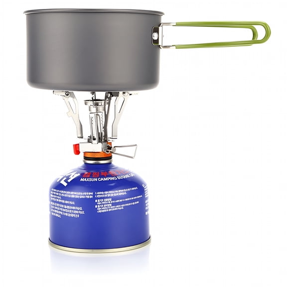 HIBIBUD Ultralight Portable Outdoor Backpacking Camping Stove with Piezo Ignition