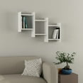 thumbnail image 2 of Ada Home Decor Furniture 35.83" 2 Tier White Wilwood Modern Wall Shelf, 2 of 3