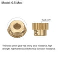 thumbnail image 3 of Uxcell 0.5 Mod 24T 4mm Bore 13mm Outer Dia Brass Motor Rack Pinion Gear with Screws, 3 of 6
