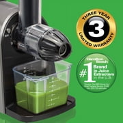 Hamilton Beach Cold Press Juicer, Silver and Black, Model 67951