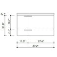 thumbnail image 2 of Nameeks ACF ANS45-GLOSSY WHITE New Space 40" Wall Mounted Offset Single Basin Vanity Set -, 2 of 7