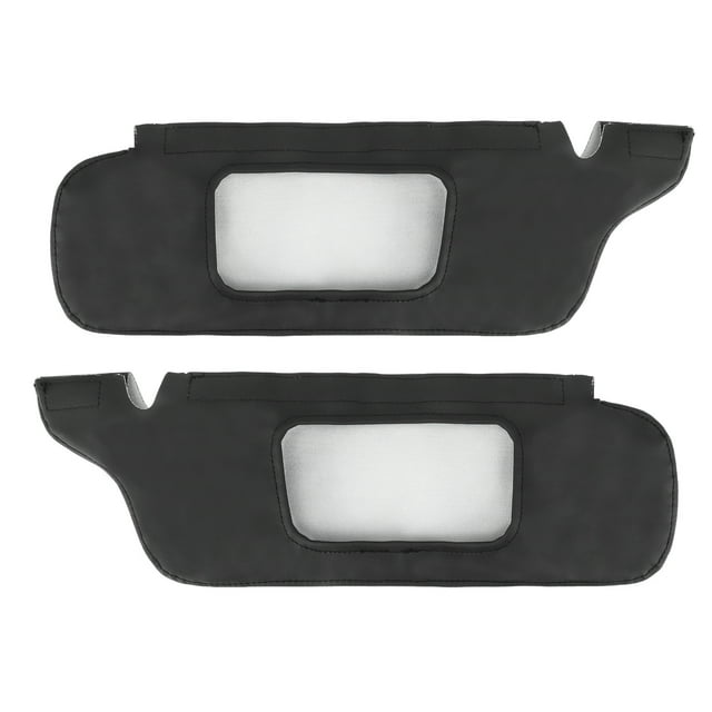 Cubierta de Parasoles Unique Bargains para Ford Mustang 1994-2004, Con Ribete de Cuero Vinílico, Cubierta Protectora para Parasoles de Coche, Lado Izquierdo y Derecho, Antirayones, Negra, 2 Pcs