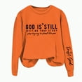 thumbnail image 4 of Towmus Women's Oversized God Is Still Writing Your Story Loose Sweatshirts Crewneck Winter Fall Long Sleeve Sweaters Casual Pullover Fashion, 4 of 4
