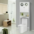 thumbnail image 2 of Gymax Armoire de Rangement au-Dessus des Toilettes à 2 Portes avec Étagère Réglable, 2 of 10