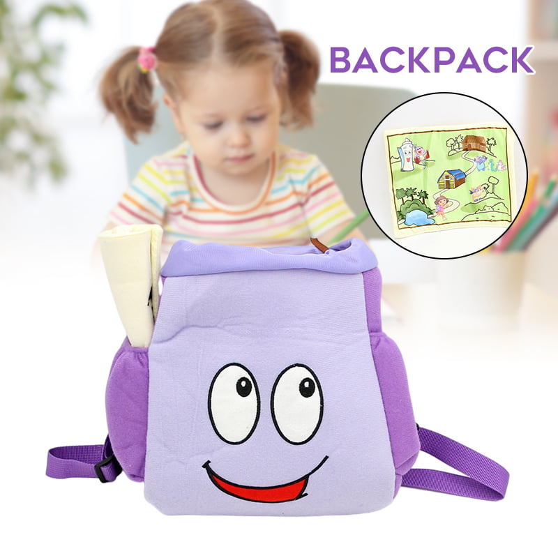 Dora the Explorer Nylon Backpack Girl Preschool Rescue Bag & Map Birthday Gift 