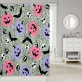 thumbnail image 2 of Manfei Spooky Pumpkin Lantern Shower Curtain 72Wx72L,Vintage Halloween Bathroom Curtain, 2 of 5