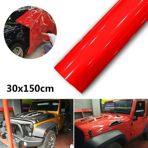 30*150CM Car Stickers High Glossy Red Vinyl Film Wrap Sticker Air Bubble Free Car Body Film Cover Car Styling