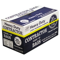 Berry Heavy Duty Contractor Bags - 32" Width x 50" Length - 3 mil (76 Micron) Thickness - Black - 20/Carton - Waste Disposal