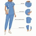 thumbnail image 2 of Elevate Your Work Wardrobe: Summer Stretch Quick-Dry Surgical Scrubs for Women - Ideal Doctor & Nurse Scrub Uniforms, 2 of 7